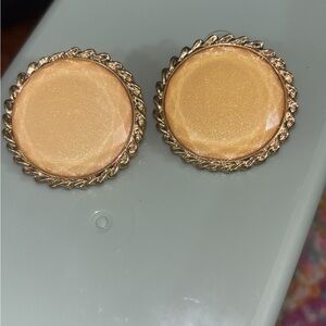 Chic Gold and Peach Earrings